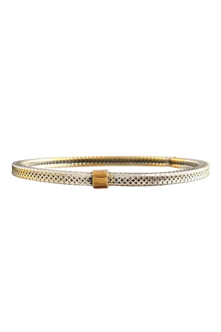 Buy_Noor_Gold Plated Cut Work Bangle _Online_at_Aza_Fashions