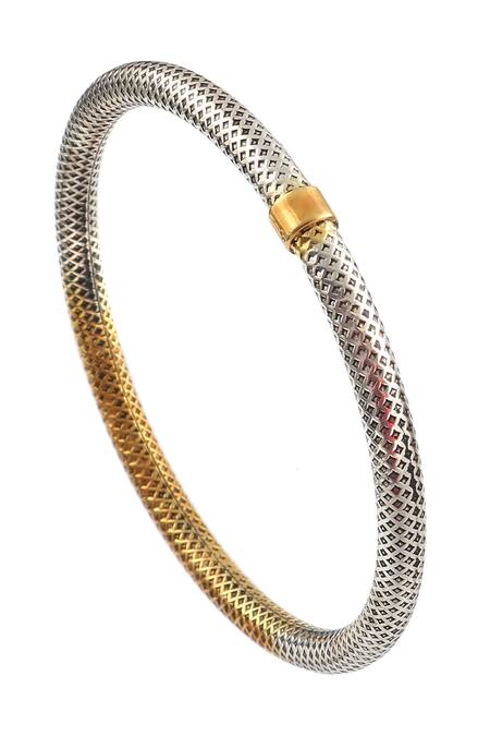 Noor_Gold Plated Cut Work Bangle_Online_at_Aza_Fashions