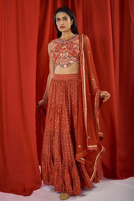 Label Ne'chi Tiered Lehenga Set 