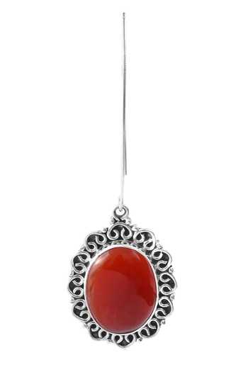 Shop_Noor_Silver Plated Rhinestones, Stones Handcrafted Oval Drop Earrings_Online_at_Aza_Fashions