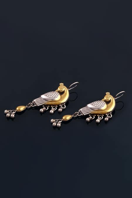 Noor Peacock Motif Earrings 