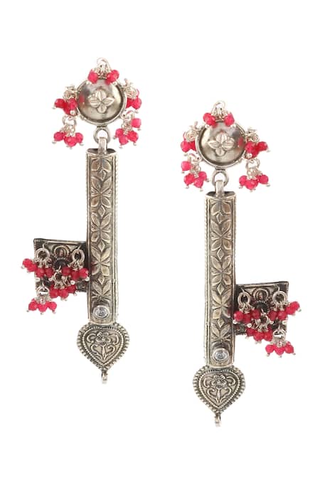 Noor Handcrafted Oxidized Danglers 