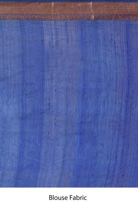 Shop_Arihant Rai Sinha_Blue Banarasi Tussar Silk Saree_Online_at_Aza_Fashions