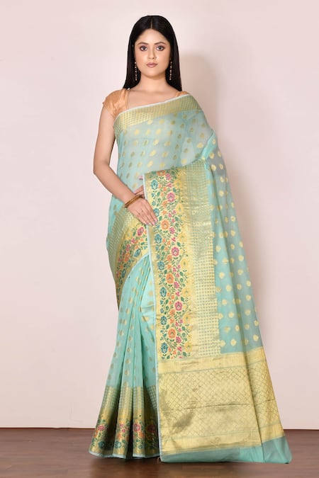 Buy Areca Designer's Beautiful Cream Color Cotton Silk Floral Banarasi Silk  Saree For Women Online at Best Prices in India - JioMart.