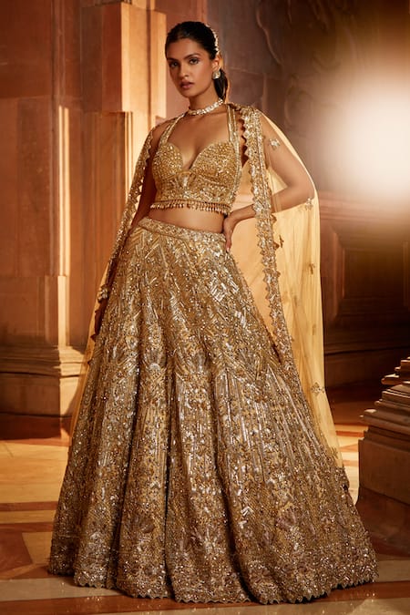 Beautiful Golden Lehenga – Lady Selection Inc