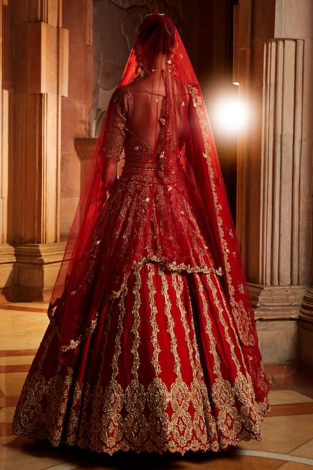 Nitika Gujral Zardozi Embroidered Bridal Lehenga Set 