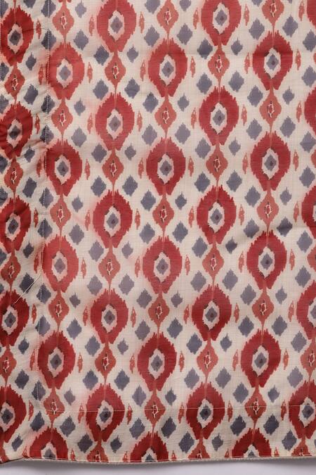 NUHH_Grey 100% Polyester Round Straight Kurta Set _at_Aza_Fashions