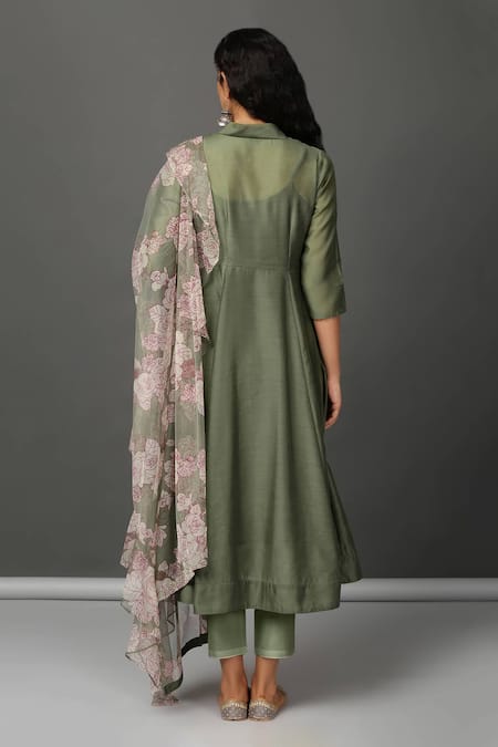 Nuhh Chanderi Anarkali Set 