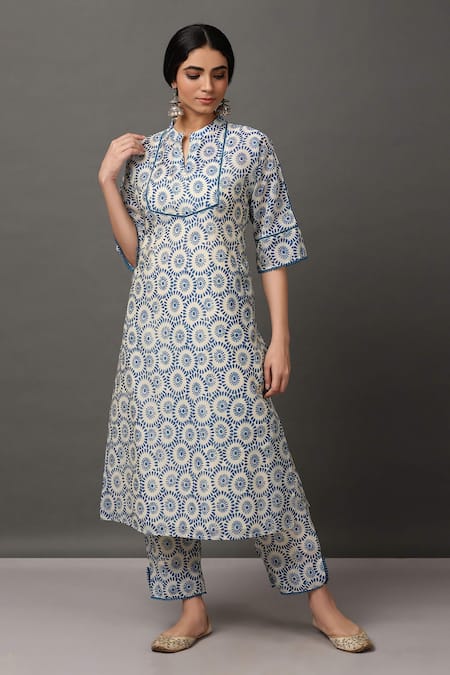 NUHH Printed Kurta & Pant Set 