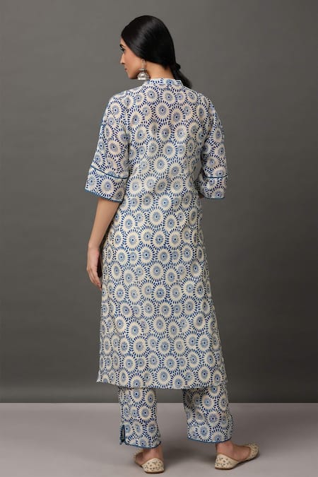 NUHH Printed Kurta & Pant Set 