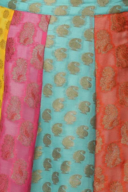 Buy NUHH Multi Color Viscose Georgette, Lining Shantoon Paisley Motif Skirt Online at Aza Fashions Buy_NUHH_Multi Color Viscose Georgette, Lining Shantoon Paisley Motif Skirt _Online_at_Aza_Fashions