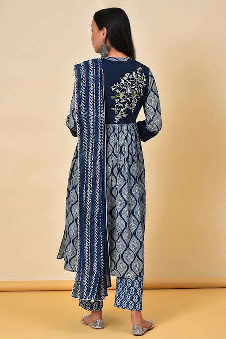 Nuhh Printed Anarkali Set 
