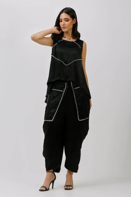 Nidzign Couture Asymmetric Top & Pant Set 