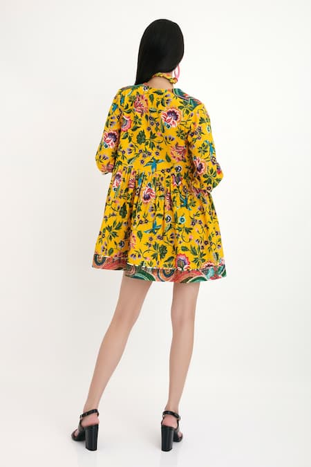 Nikasha Cotton Floral Motif Dress 
