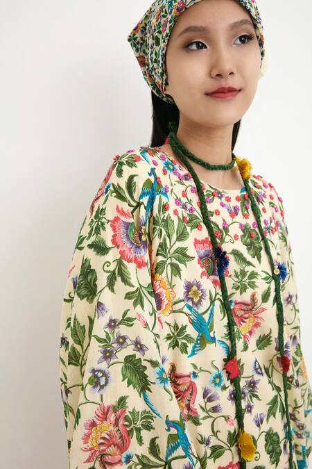 Buy Nikasha Beige 100% , Lining 100% Chintz Round Printed Dress Online at Aza Fashions Buy_Nikasha_Beige 100% , Lining 100% Chintz Round Printed Dress _Online_at_Aza_Fashions