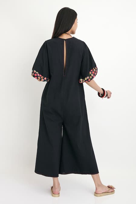 Nikasha Silk Balloon Sleeve Jumpsuit 
