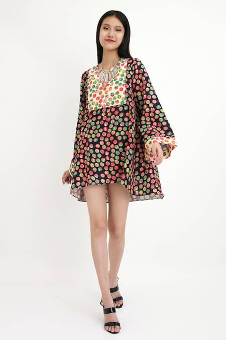 Nikasha Polka Dot Painted Cotton Tunic 