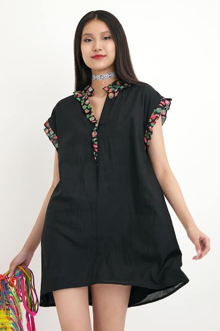 Nikasha Cotton Silk Frill Tunic 