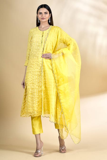 Neha Khullar Chanderi Kurta Set 