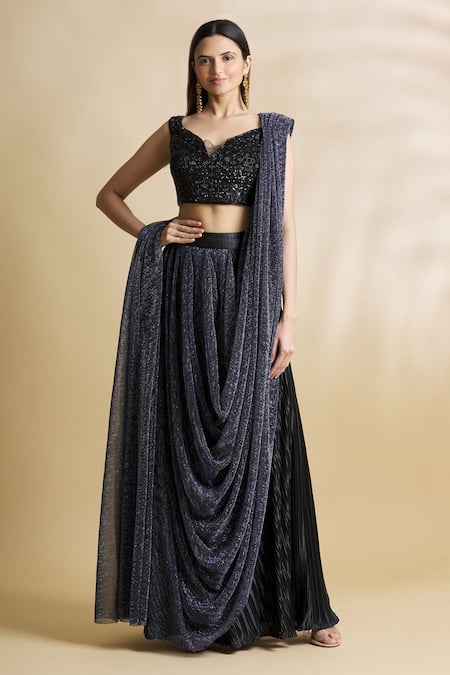 Neha Khullar Pre-Draped Skirt Saree with Blouse 