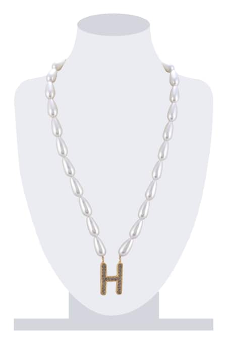 Buy/Send H Initial Signature Pendant Necklace Online- FNP