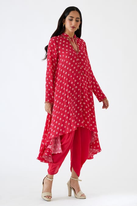 Nikasha Printed Tunic & Dhoti Pant Set 