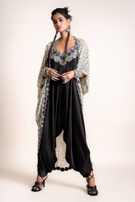 Nupur Kanoi Jumpsuit With Gather Kite Jacket 