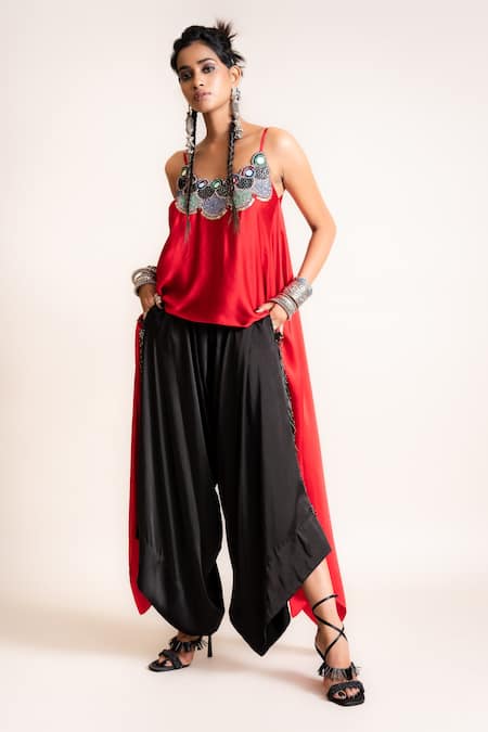 Nupur Kanoi Asymmetric Top & Draped Pant Set 