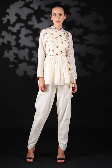 Nikasha Handwoven Angrakha Top & Pant Set 