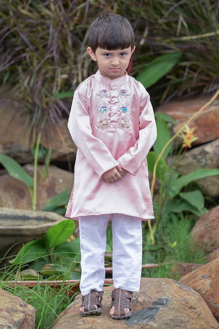 Fairies Forever Hand embroidered Kurta & Pant Set 