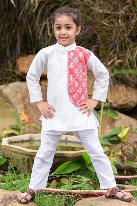 Fairies Forever Placement Overlay Kurta Pant Set 