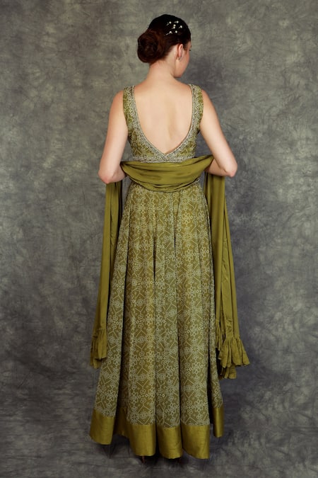 Neha Khullar Bandhani Print Lehenga Set 