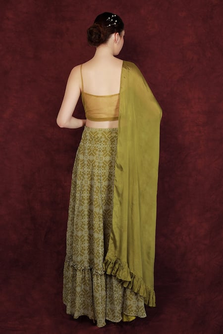 Neha Khullar Bandhani Print Lehenga Set 