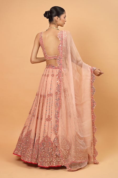 Neha Khullar Mirror Embroidered Bridal Lehenga Set 