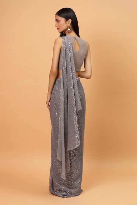 Neha Khullar Pre-Draped Saree With Embroidered Blouse 