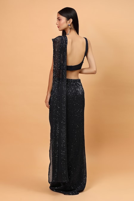 Neha Khullar Pre-Draped Saree With Embroidered Blouse 