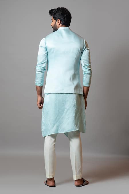 PAARSH Yosemite Valley Embroidered Bundi Kurta Set 