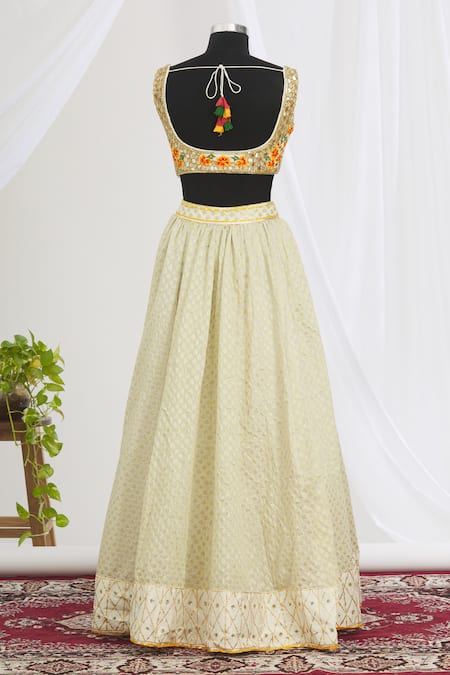 Neha Khullar Embroidered Lehenga Set With Dupatta For Kids