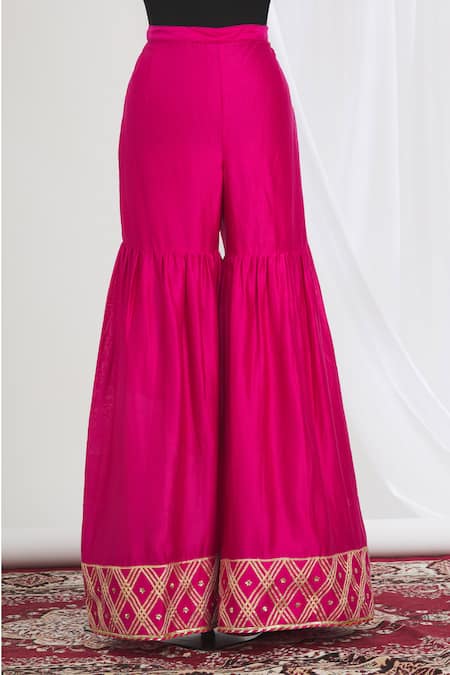 Buy Neha Khullar Pink Round Embroidered Kurta Sharara Set Online at Aza Fashions Buy_Neha Khullar_Pink Round Embroidered Kurta Sharara Set _Online_at_Aza_Fashions