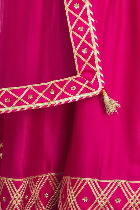 Neha Khullar Pink Round Embroidered Kurta Sharara Set at Aza Fashions Neha Khullar_Pink Round Embroidered Kurta Sharara Set _at_Aza_Fashions