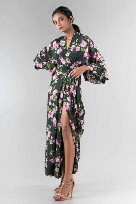 kaftan wrap dress