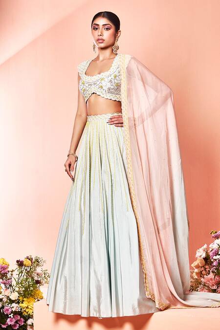 Niamh By Kriti Pearl Embroidered Lehenga Set 