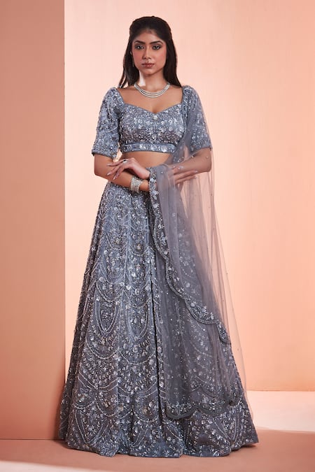 Niamh By Kriti Crystal Embroidered Lehenga Set 