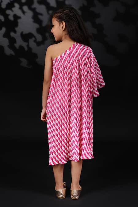 Nikasha Pleated One Shoulder Dress 