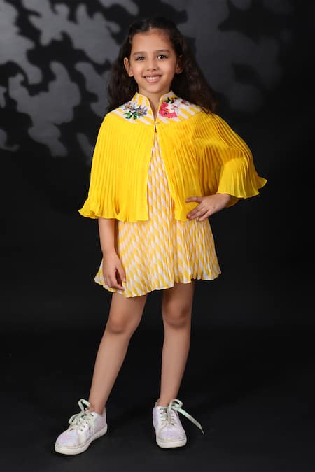 Nikasha Pleated Cape Set With Dress 