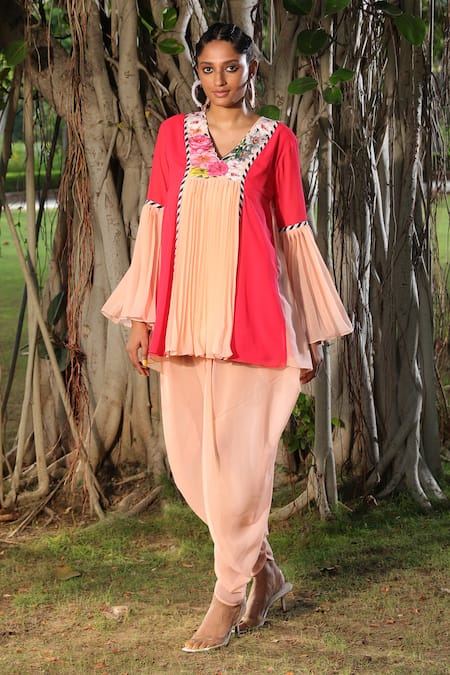 Nikasha Short Tunic & Dhoti Pant Set 