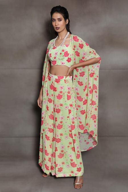 Namrata Lakhotia Printed Cape & Palazzo Set 