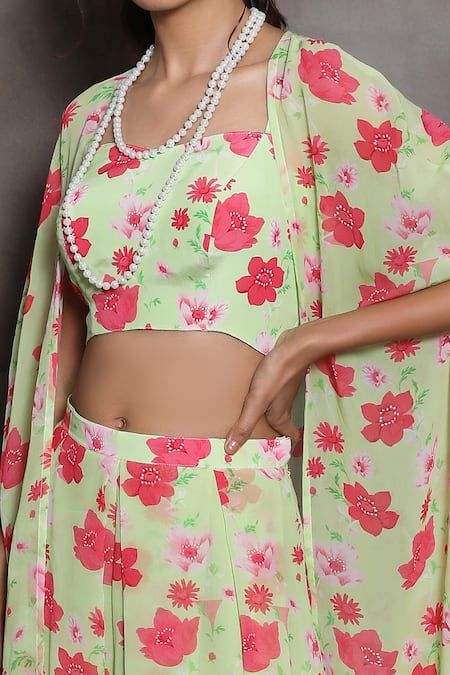 Namrata Lakhotia Printed Cape & Palazzo Set 