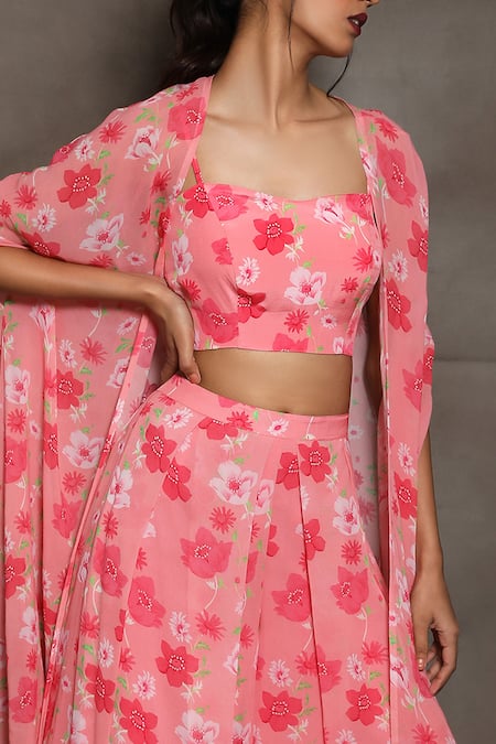 Namrata Lakhotia Printed Cape & Palazzo Set 