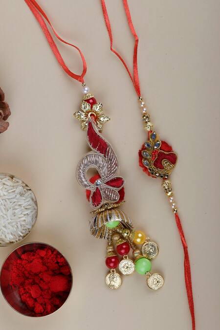 Namasya Bhaiya Bhabhi Rakhi Set Set Of 2